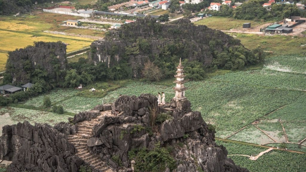 Vue aérienne de Hang Múa et du paysage de Ninh Binh